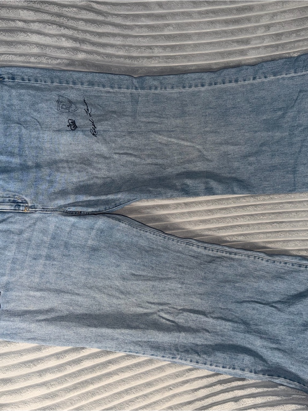 Ralph Lauren Light Blue Denim Jeans with Green Label - Picture 5 of 6